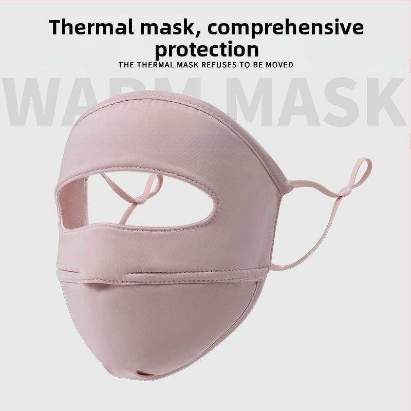 2025. aasta uus talvine tuule- ja külmakindel mask, sügis- ja talve soe fliisvoodriga paksendatud jalgrattasõidunäomask naistele, täisnägu sügiseks ja talveks