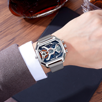 Euroopa ja Ameerika populaarne suure numbriga õõneskell meeste moesuund multifunktsionaalne spordiüliõpilaste veekindel elektrooniline kell