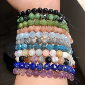 Amazon Диамантени фасетирани турмалинови мъниста, насипни мъниста, смесена партида, DIY бижутерски аксесоари на едро