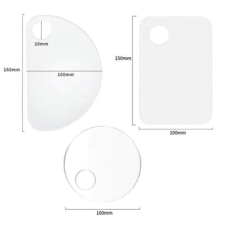 Õlimaalipulga palett Läbipaistev akrüülpalett Akvarellpigmentkunst Õpilane Lihtne puhastada Mugav Kaasaskantav