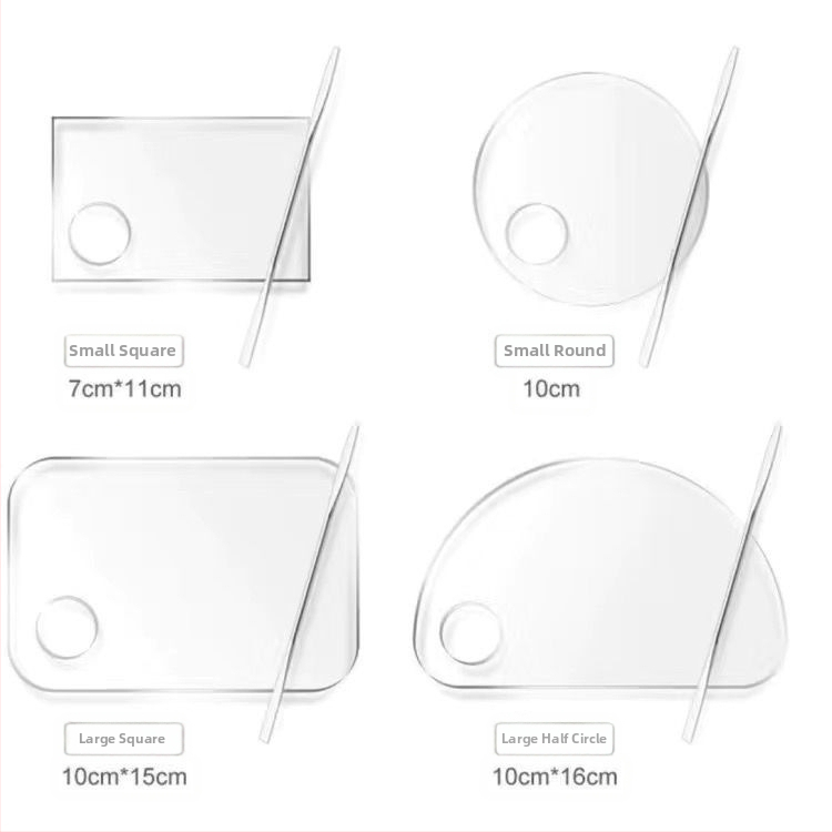 Õlimaalipulga palett Läbipaistev akrüülpalett Akvarellpigmentkunst Õpilane Lihtne puhastada Mugav Kaasaskantav