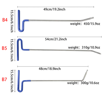 Ülemise varda ülikond auto lehtmetalli mõlkide parandamise tööriist ülikond muhkude jälje auk kang autoremondi värvivaba tööriist