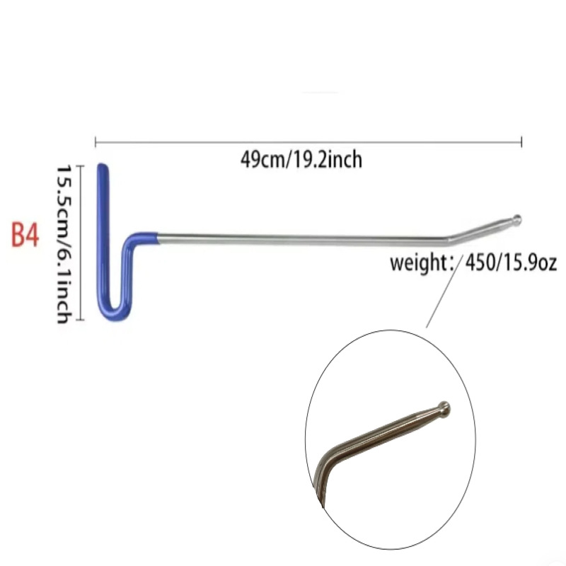 Ülemise varda ülikond auto lehtmetalli mõlkide parandamise tööriist ülikond muhkude jälje auk kang autoremondi värvivaba tööriist