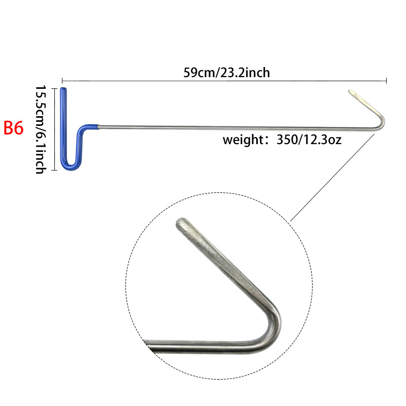 Ülemise varda ülikond auto lehtmetalli mõlkide parandamise tööriist ülikond muhkude jälje auk kang autoremondi värvivaba tööriist