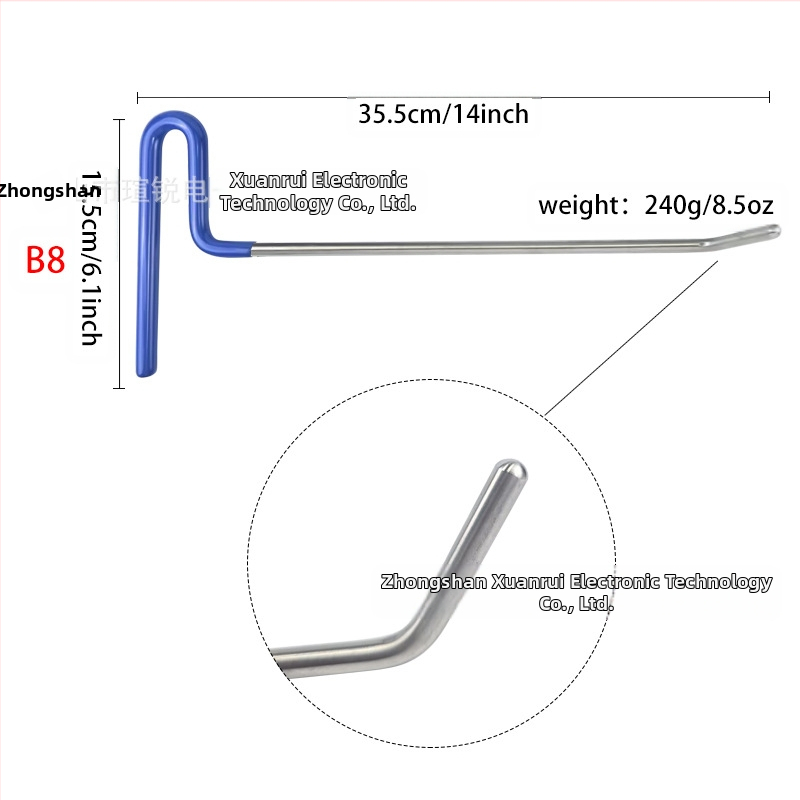 Ülemise varda ülikond auto lehtmetalli mõlkide parandamise tööriist ülikond muhkude jälje auk kang autoremondi värvivaba tööriist