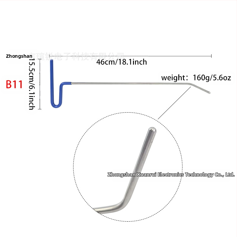 Ülemise varda ülikond auto lehtmetalli mõlkide parandamise tööriist ülikond muhkude jälje auk kang autoremondi värvivaba tööriist