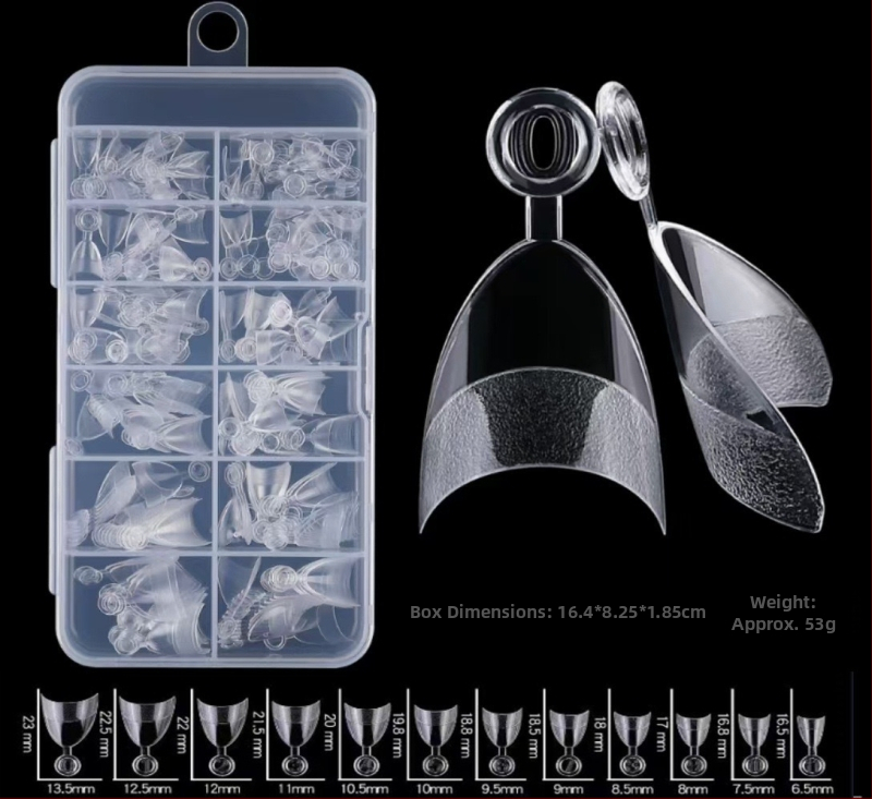 Piiriülene küünekunst Uus küünekunst Lühikesed lihvimata Euroopa ja Ameerika poolkleepuvad jäätunud sõrmed 600 tk Prantsuse küünekunst