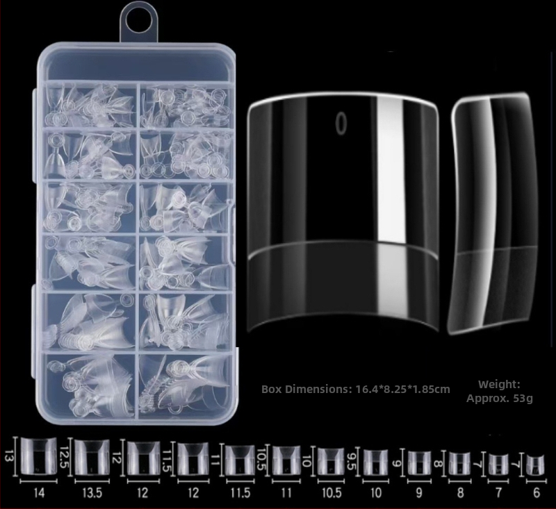 Piiriülene küünekunst Uus küünekunst Lühikesed lihvimata Euroopa ja Ameerika poolkleepuvad jäätunud sõrmed 600 tk Prantsuse küünekunst