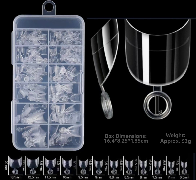 Piiriülene küünekunst Uus küünekunst Lühikesed lihvimata Euroopa ja Ameerika poolkleepuvad jäätunud sõrmed 600 tk Prantsuse küünekunst