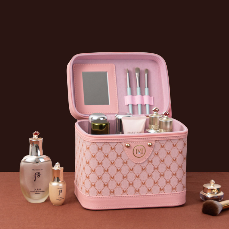 Retro Chanel stiliaus PU buitinis laiškas didelės talpos kosmetikos krepšys kosmetikos laikymo dėžutė nešiojamas lagaminas