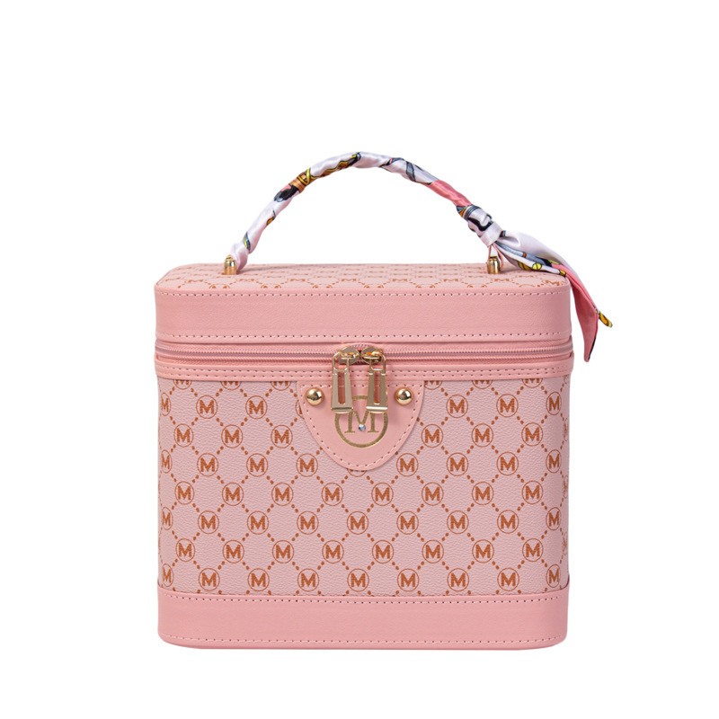 Retro Chanel stiliaus PU buitinis laiškas didelės talpos kosmetikos krepšys kosmetikos laikymo dėžutė nešiojamas lagaminas