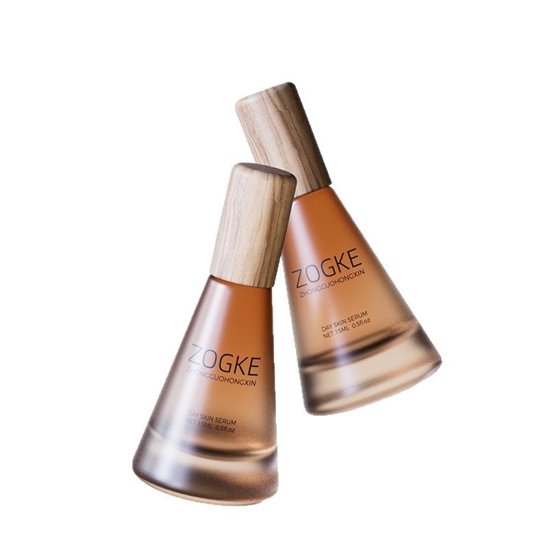 Jaunums noliktavā 20 ml matētas tējas koniskā pudele ar biezu dibenu, smidzināšanas pudele ar pilinātāju, ēteriskās eļļas smaržu pudele, esences apakšpudele