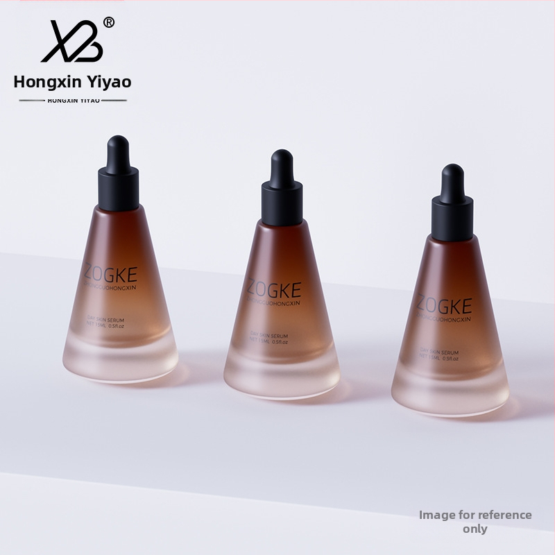 Uus laos 20ml jäätunud tee kooniline pudel paksu põhjaga pihustuspudel tilgutiga eeterliku õli parfüümipudel essentsi aluspudel