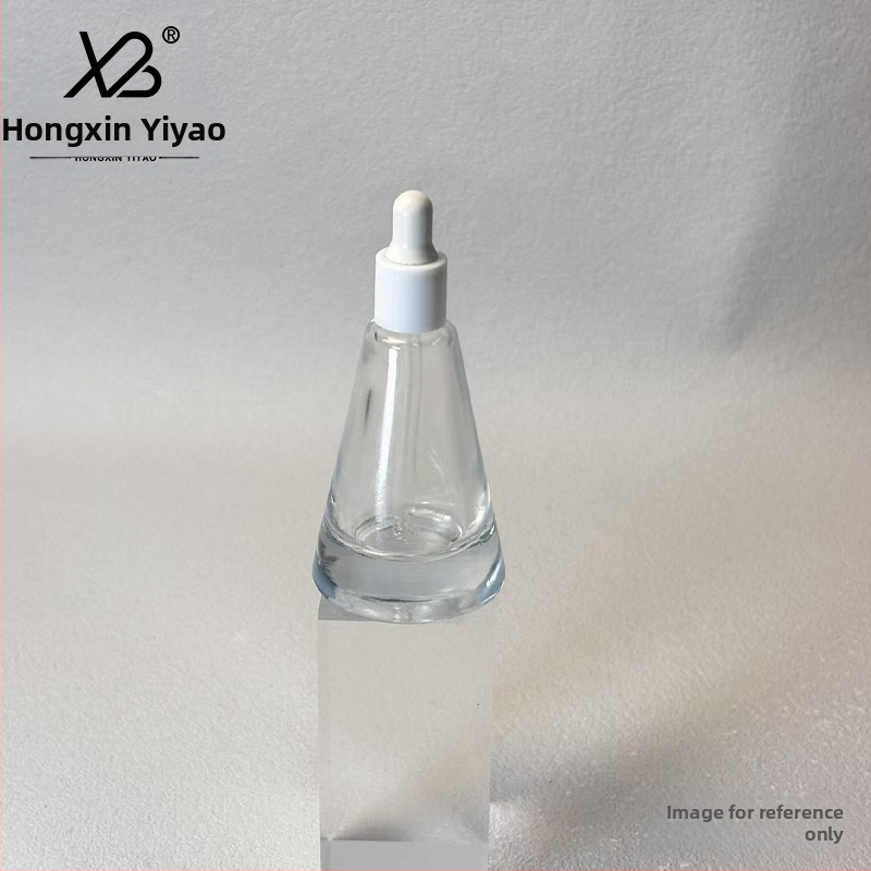 Uus laos 20ml jäätunud tee kooniline pudel paksu põhjaga pihustuspudel tilgutiga eeterliku õli parfüümipudel essentsi aluspudel