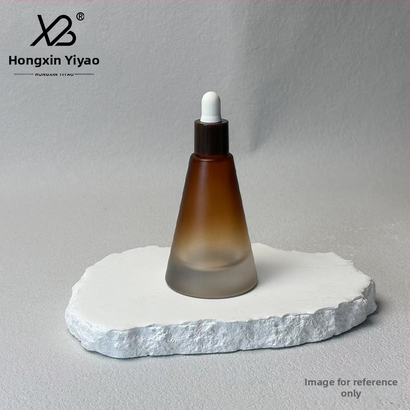 Uus laos 20ml jäätunud tee kooniline pudel paksu põhjaga pihustuspudel tilgutiga eeterliku õli parfüümipudel essentsi aluspudel