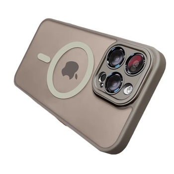 Sobib iPhone 17 telefoniümbrisele, Apple 14 Pro Max magnetilisele läbipaistvale mattklaasist 15 täiskattega objektiivikilega kaitseümbrisele