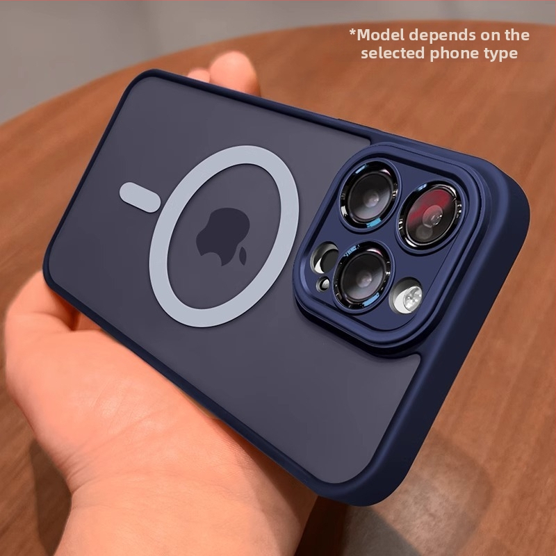 Sobib iPhone 17 telefoniümbrisele, Apple 14 Pro Max magnetilisele läbipaistvale mattklaasist 15 täiskattega objektiivikilega kaitseümbrisele