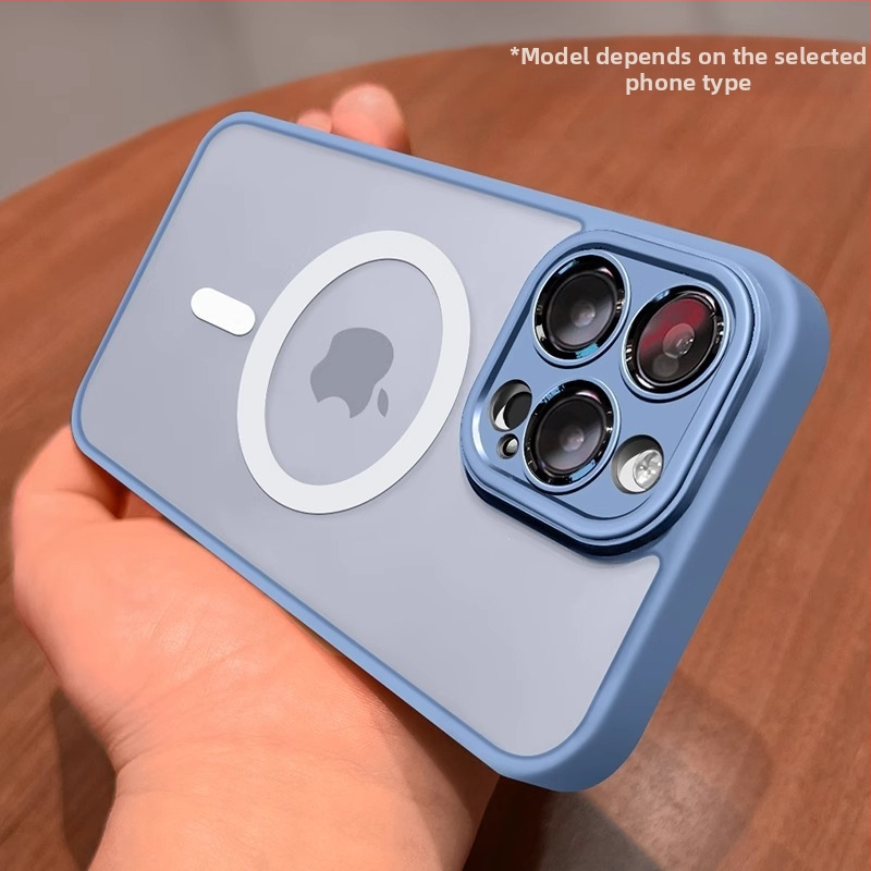 Sobib iPhone 17 telefoniümbrisele, Apple 14 Pro Max magnetilisele läbipaistvale mattklaasist 15 täiskattega objektiivikilega kaitseümbrisele