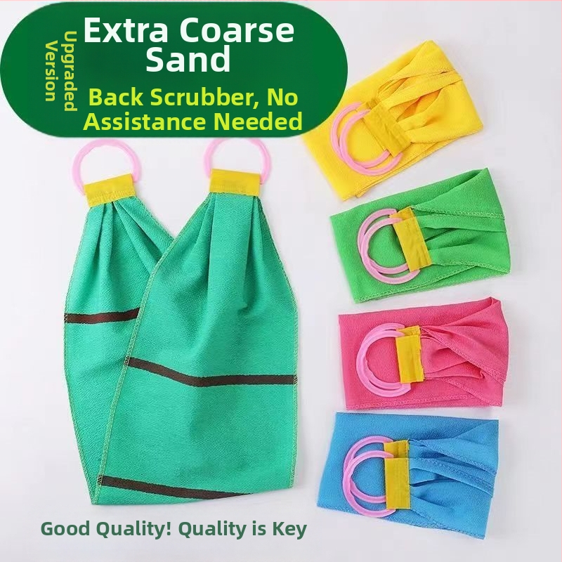 Výkonný uterák na čistenie chrbta s hrubým pieskom, uterák na čistenie chrbta s dlhým pásikom, obojstranný uterák, uterák na čistenie chrbta, na odstránenie nečistôt nie je potrebné žiadať o pomoc, uterák na čistenie chrbta