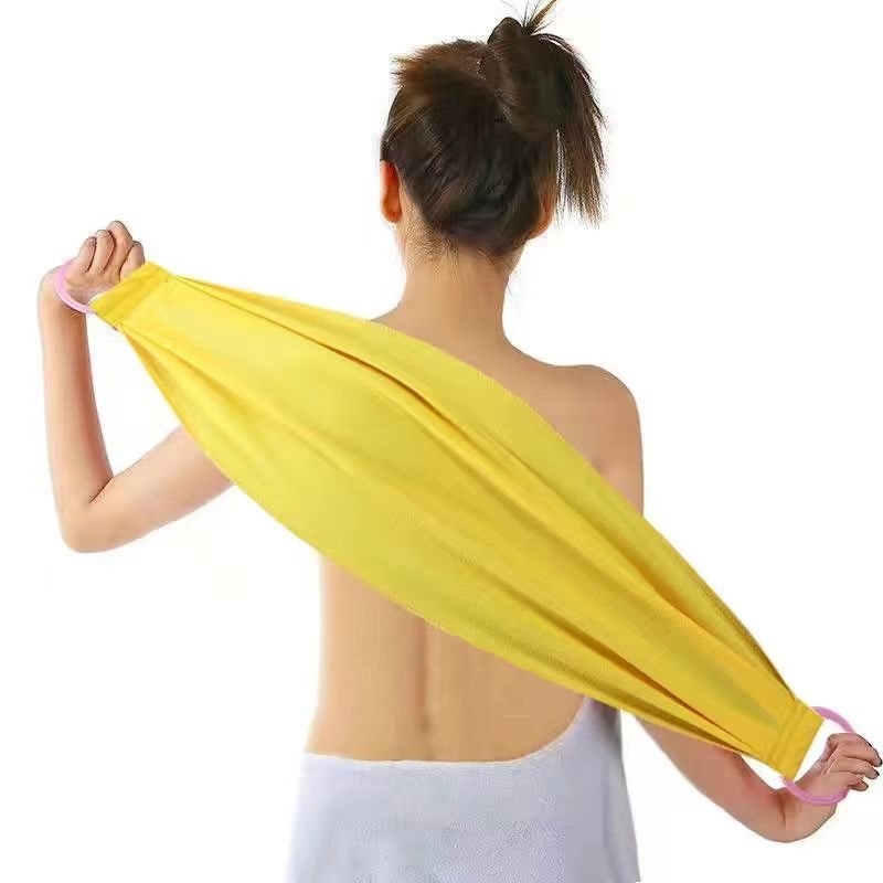 Võimas jämeda liivaga seljapuhastusrätik, pika ribaga seljapuhastusrätik, kahepoolne vannirätik, seljapuhastusrätik, mustuse eemaldamiseks pole vaja abi küsida, seljapuhastusrätik