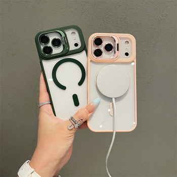 Подходящ за Iphone17, скоба за обектив, мобилен калъф за Apple 16E, прозрачен магнитен, вакуумен, 15Promax, защитен калъф