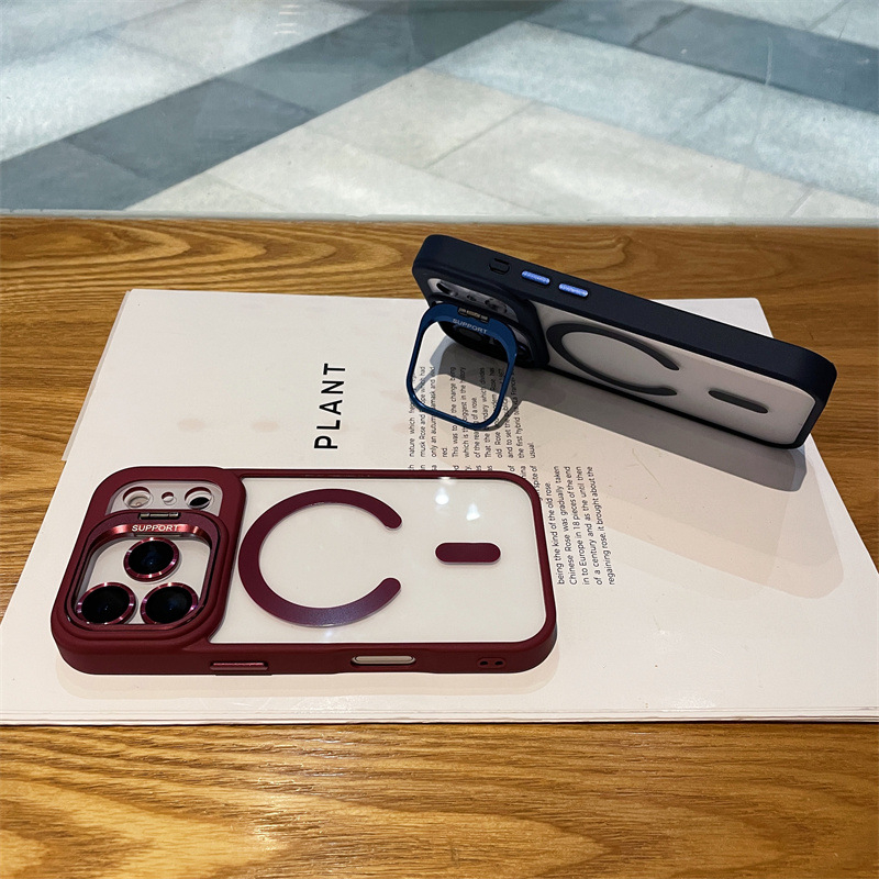 Piemērots Iphone17 aparatūras objektīva stiprinājuma mobilā tālruņa maciņam Apple 16E caurspīdīgam magnētiskajam piesūceknim 15Promax aizsargmaciņam