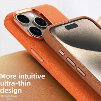 Ehtne nahkümbris iPhone 15PROMAX telefonile Apple 14Plus riistvaraline objektiiviraam magnetilise kaitsega