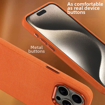 Ehtne nahkümbris iPhone 15PROMAX telefonile Apple 14Plus riistvaraline objektiiviraam magnetilise kaitsega