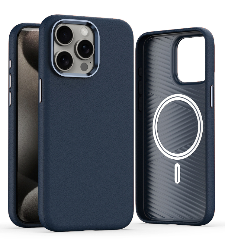 Ehtne nahkümbris iPhone 15PROMAX telefonile Apple 14Plus riistvaraline objektiiviraam magnetilise kaitsega