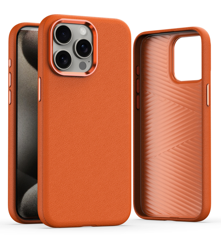 Ehtne nahkümbris iPhone 15PROMAX telefonile Apple 14Plus riistvaraline objektiiviraam magnetilise kaitsega