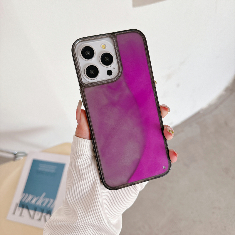 Светещ плаващ пясък за iPhone16Pro калъф за телефон Apple 15 с мек ръб, твърд гръб, външна търговия, горещо продаван защитен калъф