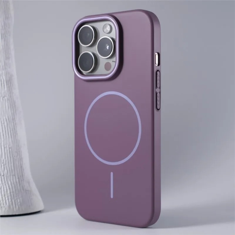 Mīksts un īpaši plāns, piemērots iPhone 17 tālruņa maciņam, magnētiskais piesūceknis Apple 15, matēts Pc smalka apļa 16Promsx cietais maciņš, jauns