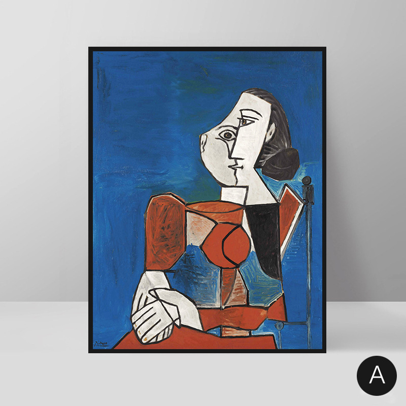Picasso retro abstraktse tegelaskuju dekoratiivmaal elutoa hotelli B&B restorani meistri õlimaal nišikunsti rippuv maal