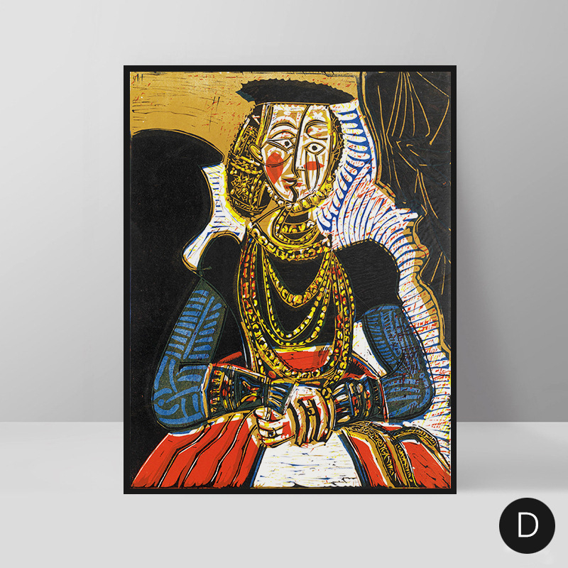 Picasso retro abstraktse tegelaskuju dekoratiivmaal elutoa hotelli B&B restorani meistri õlimaal nišikunsti rippuv maal