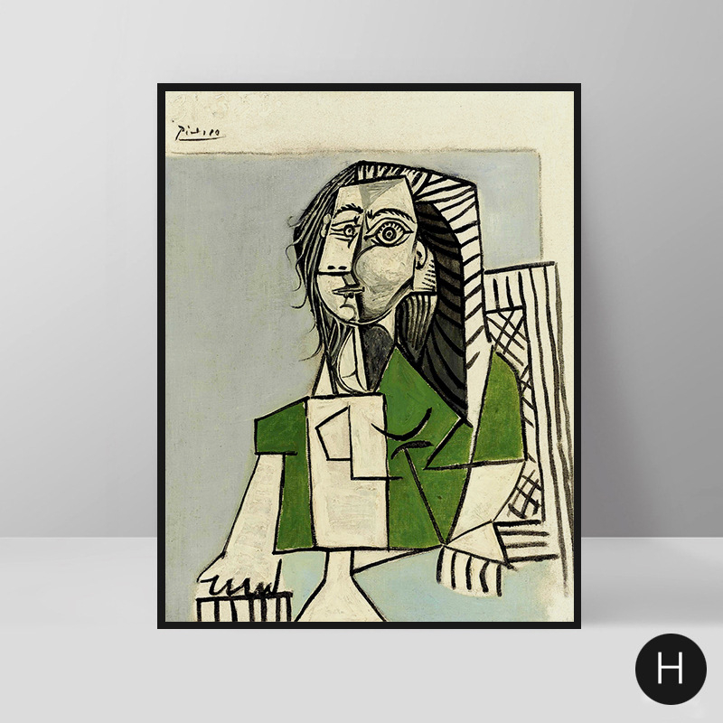 Picasso retro abstraktse tegelaskuju dekoratiivmaal elutoa hotelli B&B restorani meistri õlimaal nišikunsti rippuv maal