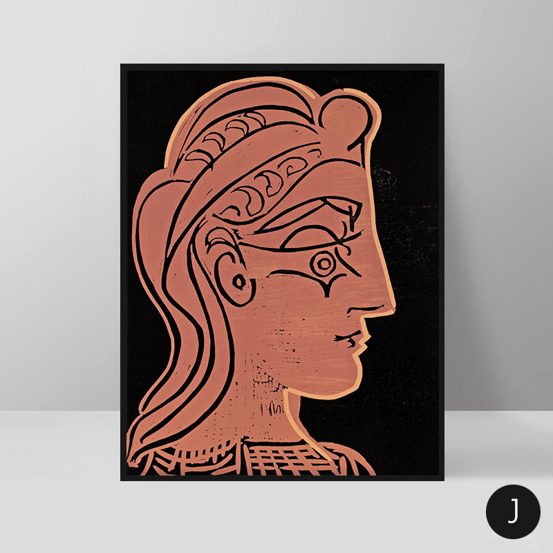 Picasso retro abstraktse tegelaskuju dekoratiivmaal elutoa hotelli B&B restorani meistri õlimaal nišikunsti rippuv maal