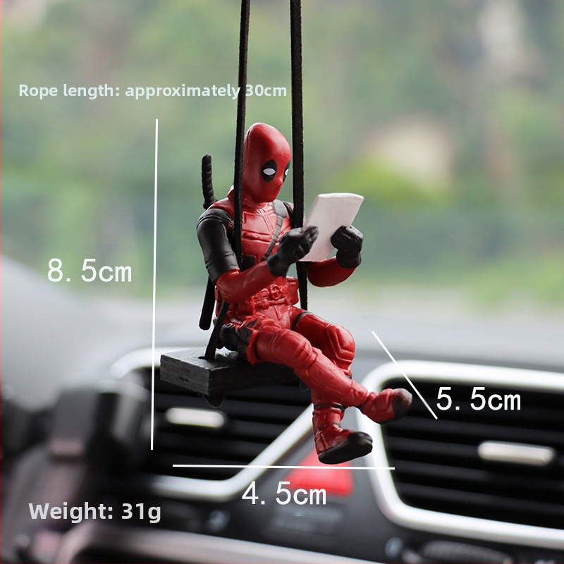 Cartoon Deadpooli auto tahavaatepeegli auto ripats lugemine väike odav auto lisatarvikud auto ripats interjöör