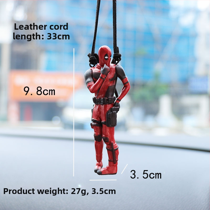 Cartoon Deadpooli auto tahavaatepeegli auto ripats lugemine väike odav auto lisatarvikud auto ripats interjöör