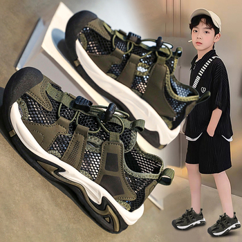 Hongxing lastejalatsid, laste sandaalid, poisid, 2025. aasta uued suvised õuespordijalatsid keskmisele ja suurele kasvule, poistele