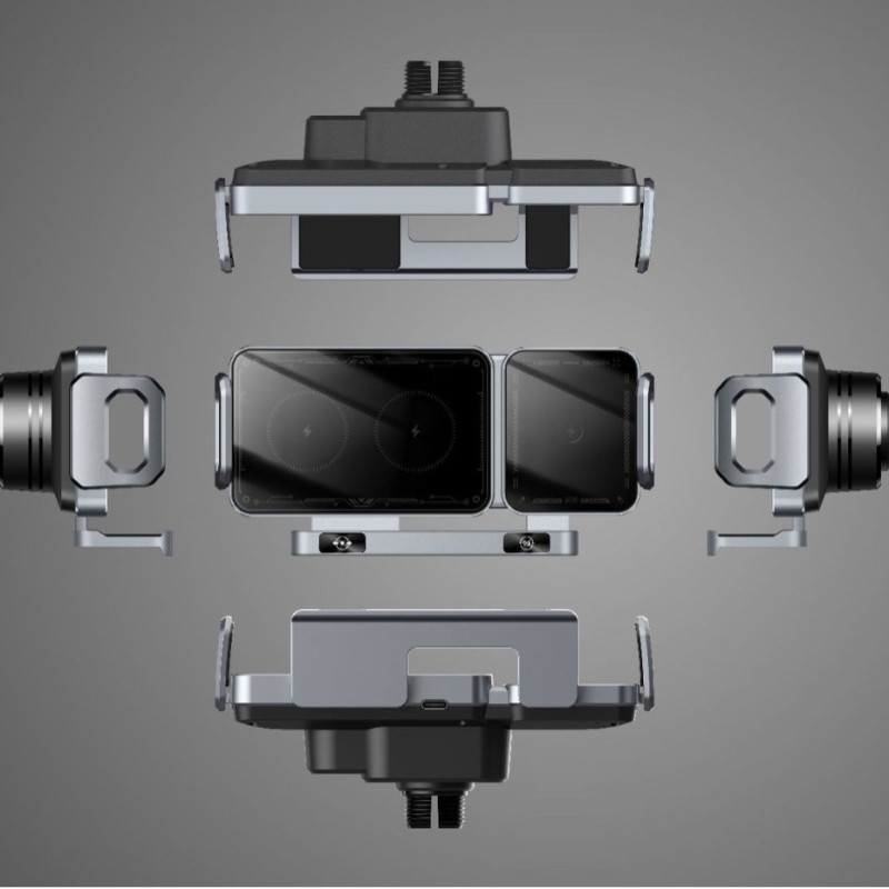 Piiriülene auto pöörlev horisontaalne ekraan, juhtmevaba kiirlaadimine, navigatsioon, kokkupandav auto mobiiltelefoni hoidik, õhuava, trükitud logo