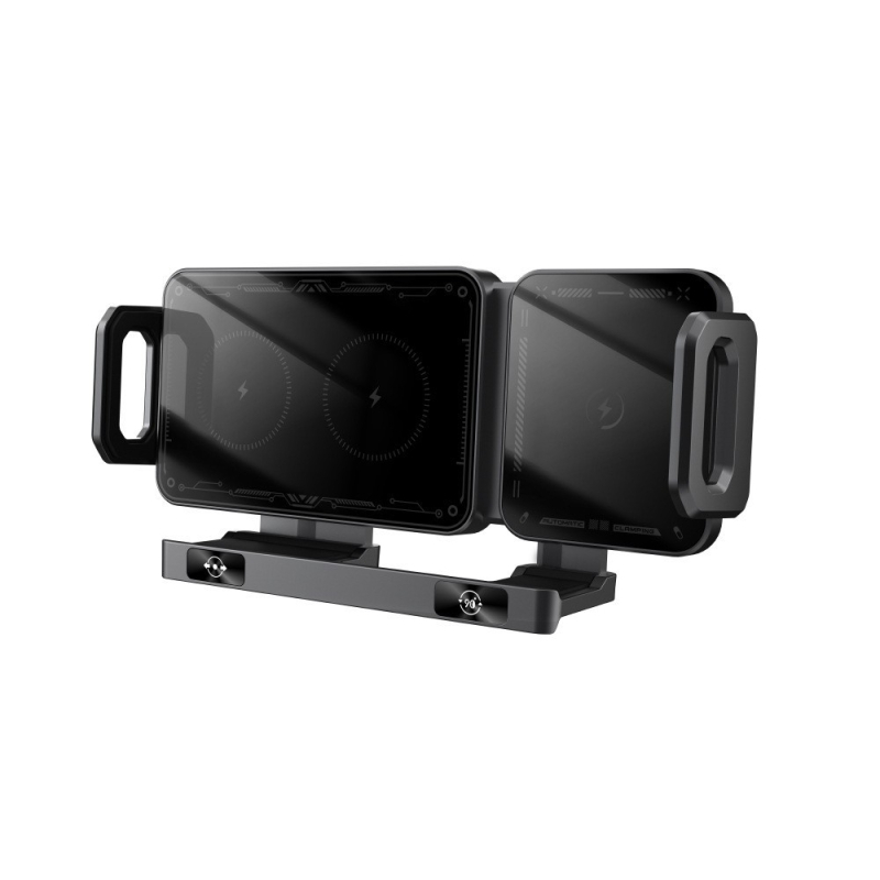 Piiriülene auto pöörlev horisontaalne ekraan, juhtmevaba kiirlaadimine, navigatsioon, kokkupandav auto mobiiltelefoni hoidik, õhuava, trükitud logo