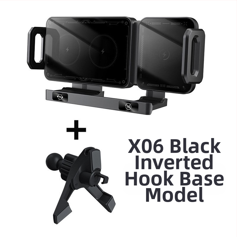 Piiriülene auto pöörlev horisontaalne ekraan, juhtmevaba kiirlaadimine, navigatsioon, kokkupandav auto mobiiltelefoni hoidik, õhuava, trükitud logo