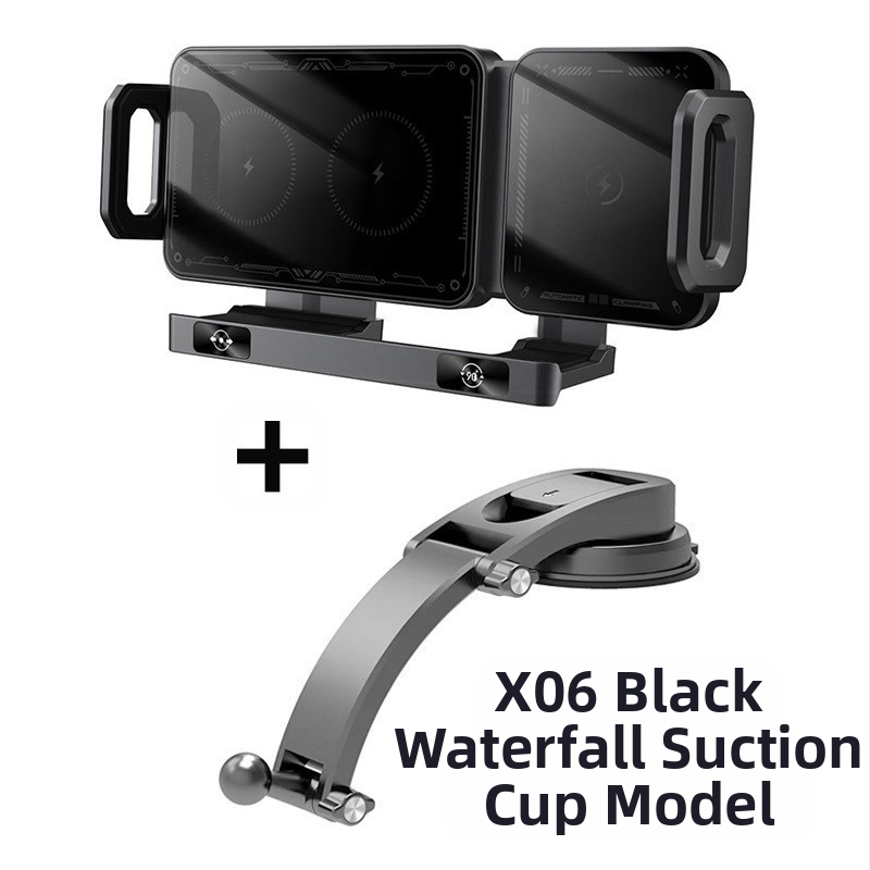 Piiriülene auto pöörlev horisontaalne ekraan, juhtmevaba kiirlaadimine, navigatsioon, kokkupandav auto mobiiltelefoni hoidik, õhuava, trükitud logo