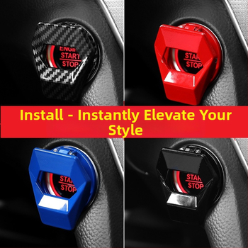 Ühe nupuga käivitusdekoratsioonikleebis süütelüliti kaitsekate auto salongi modifikatsioon spordikaunistuseks mõeldud rõngas lahe jooks auto universaalne