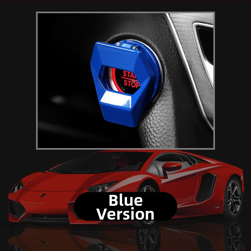 Ühe nupuga käivitusdekoratsioonikleebis süütelüliti kaitsekate auto salongi modifikatsioon spordikaunistuseks mõeldud rõngas lahe jooks auto universaalne