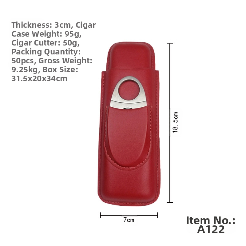 Laos olev sigarikomplekt, kokkupandud sigarikäärid, isikupärastatud sigariniisutaja, sigarinahast ümbris, hoiustuskate