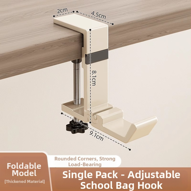 Koolikoti konksuga õpilaslaud küljel rippuv koolikott löögivaba tugev koormust kandev ühiselamu laud õmblusteta rippuva koti artefakt