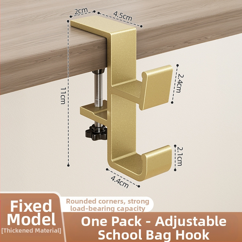 Koolikoti konksuga õpilaslaud küljel rippuv koolikott löögivaba tugev koormust kandev ühiselamu laud õmblusteta rippuva koti artefakt