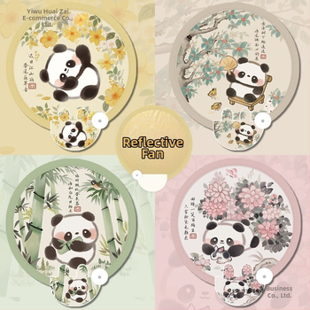 Uus kaasaskantav antiikstiilis reisiloominguline ümmargune ventilaator, õues kasutatav väike igapäevaseks kasutamiseks mõeldud kokkupandav valgustahvel