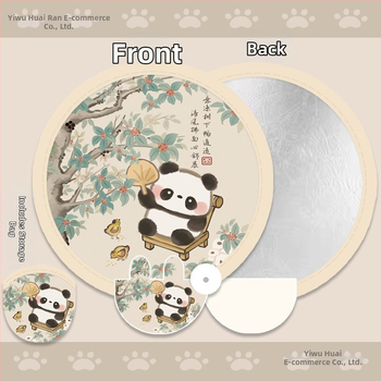 Uus kaasaskantav antiikstiilis reisiloominguline ümmargune ventilaator, õues kasutatav väike igapäevaseks kasutamiseks mõeldud kokkupandav valgustahvel